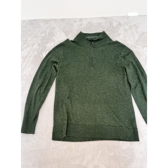 Smartwool Sparwood 1/2 Zip Wool Blend Pullover Sweater - Men's Size L - Green